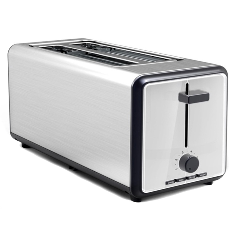  4 Slice Stainless Steel Toasters with different function buttons
